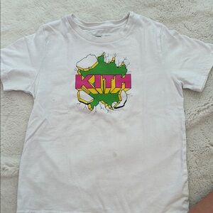 Kith White and Green Short Sleeve Tee